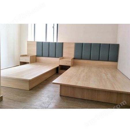 简易经济型民宿酒店单人木质床卧室家具定制